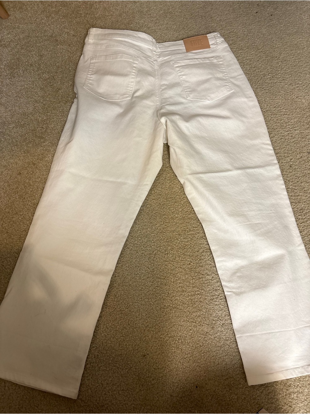 Frye White Straight-Leg Women's Tennis Jeans